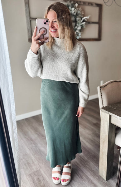 Ciela Suede Midi Skirt