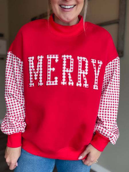 PREORDER Merry Mock Neck Pullover
