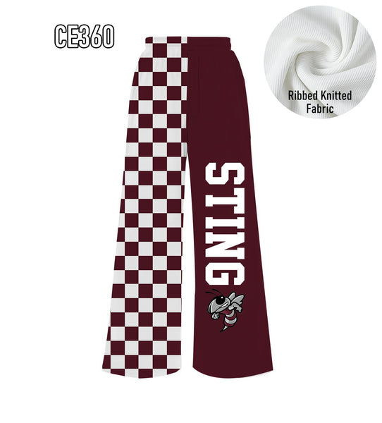 PREORDER Spiritwear Checkered Split Leg Bottom - STING