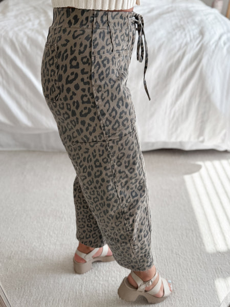 PREORDER Roam Free Leopard Barrel Pant