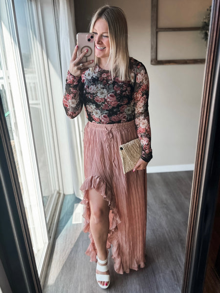 Sonora Pleated Ruffle Skirt