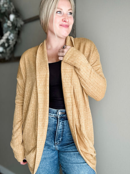 Tia Texture Ribbed Cardigan