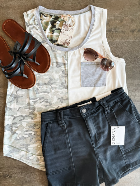 Cadet Camo Contrast Tank