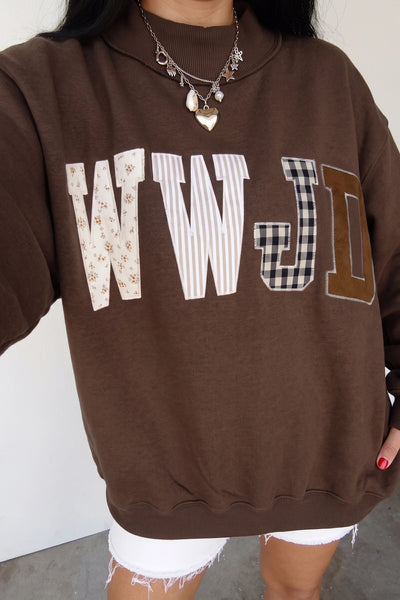 PREORDER WWJD Mock Neck Sweatshirt