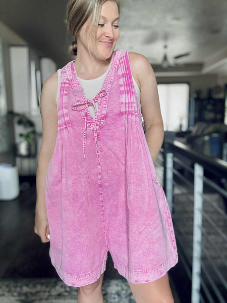 Dollie Denim Romper - SIZE MEDIUM