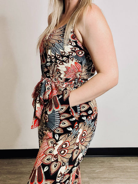 Feather & Flair Jumpsuit - SIZE SMALL