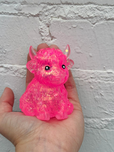Highland Cow Squishy - Pink
