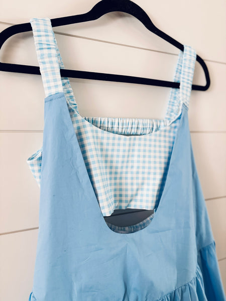 Set Point Gingham Active Dress - SIZE MEDIUM