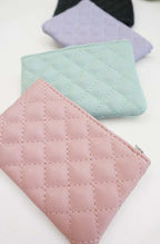 Lia Quilted Zipper Wallet