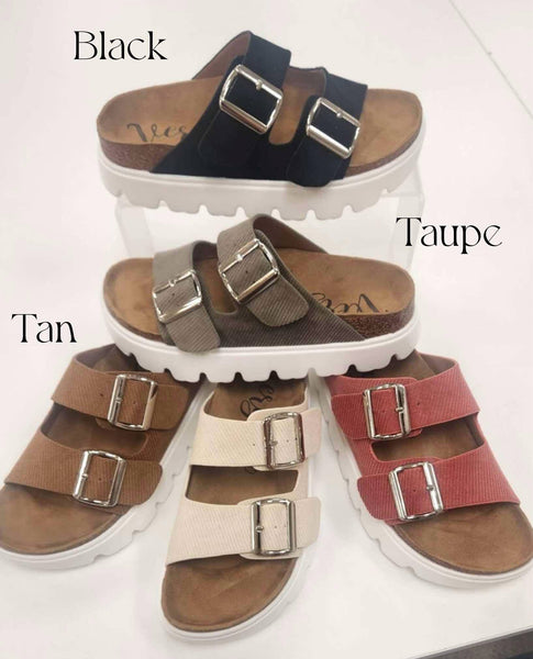 Jazmin Chunky Slip On Sandal - Black