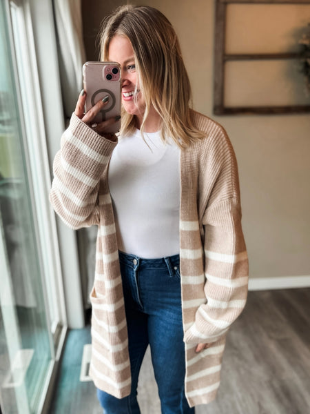 Marenna Stripe Maxi Cardigan