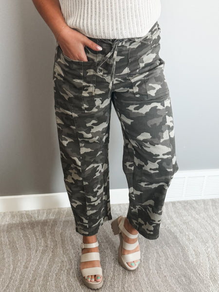 PREORDER Brantley Camo Drawstring Jean