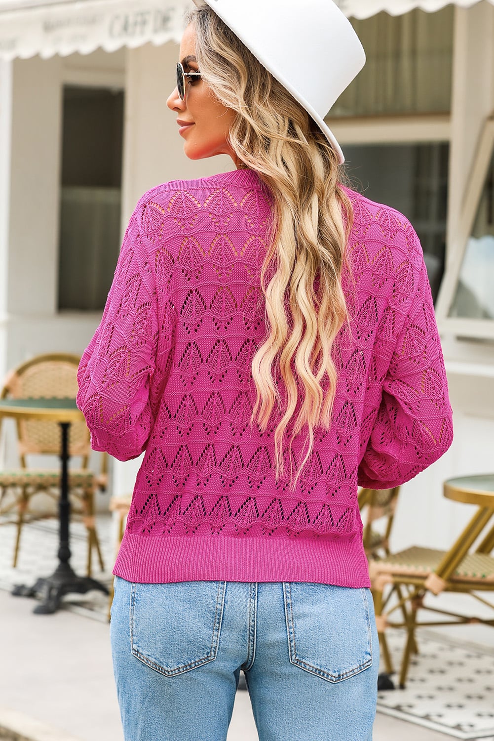 Langley Crochet Cardigan - SIZE MEDIUM