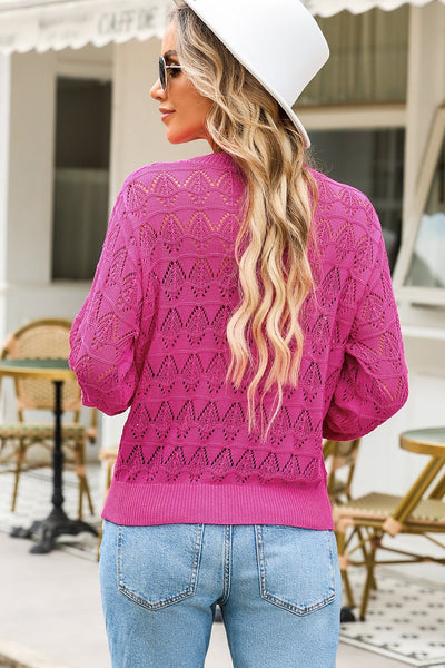 Langley Crochet Cardigan - SIZE MEDIUM