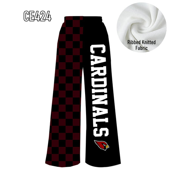 PREORDER Spiritwear Checkered Split Leg Bottom - CARDINALS