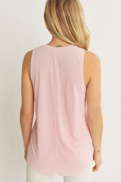 Trina Jersey Sleeveless Top - Pink