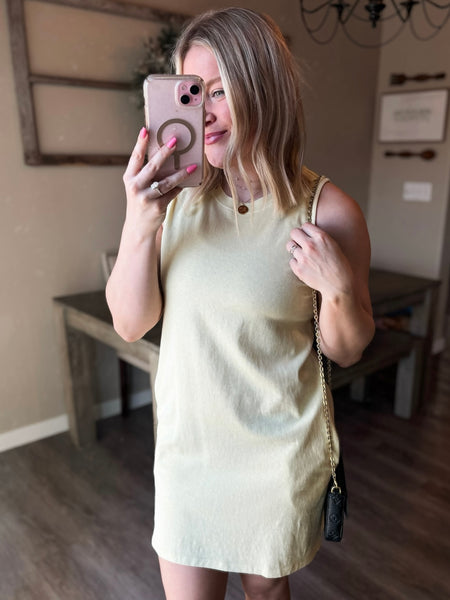 Lake Day Tank Dress - Banana