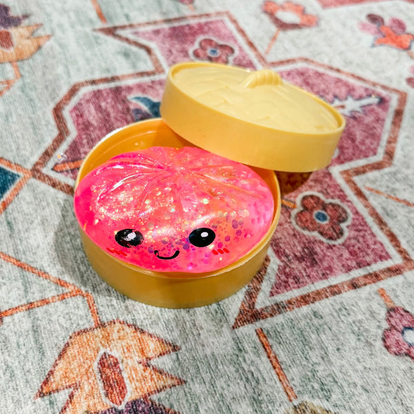 Glitter Gel Dumpling Squish - Pink