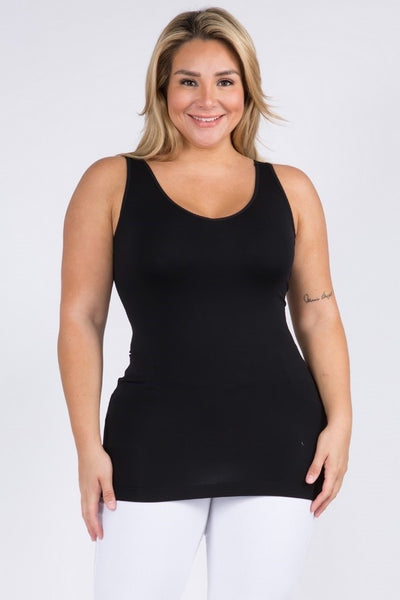 Willow Reversible Seamless Tank - Black
