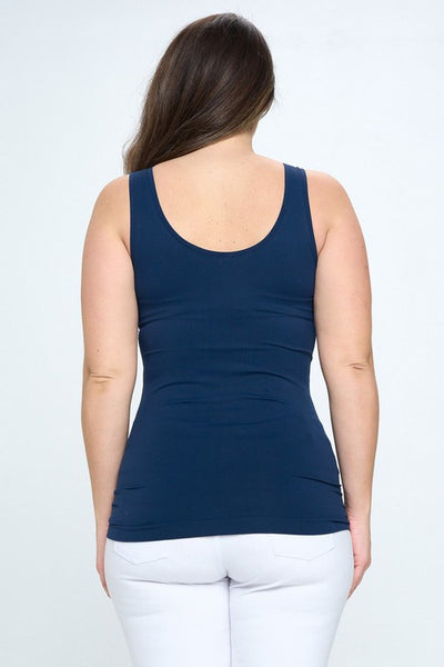 Willow Reversible Seamless Tank - Navy