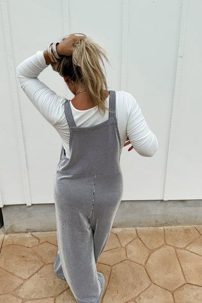 Janice Ribbed Overalls - 2 Color Options