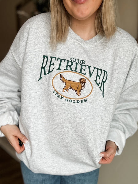 Retriever Club Embroidered Sweatshirt - SIZE S/M