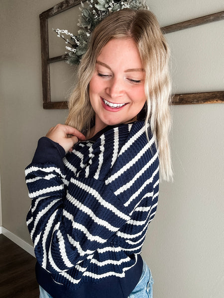 PREORDER Lively Stripe Half Zip Pullover