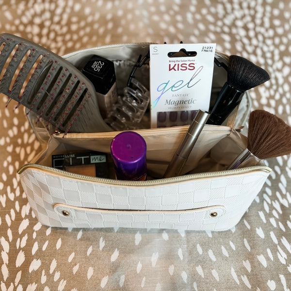 Signature Check Makeup Bag
