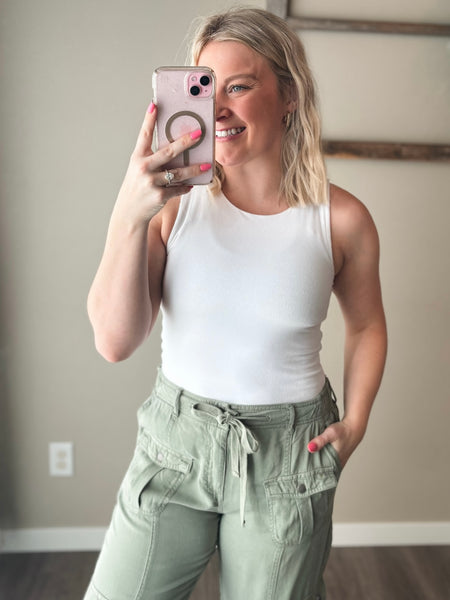 Riley Relaxed Cargo Pant - Sage