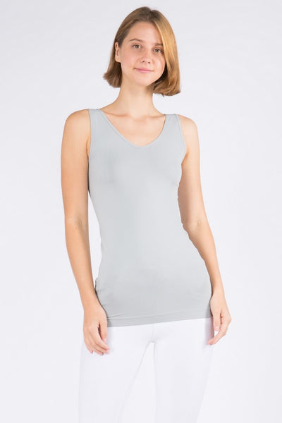 Willow Reversible Seamless Tank - Grey