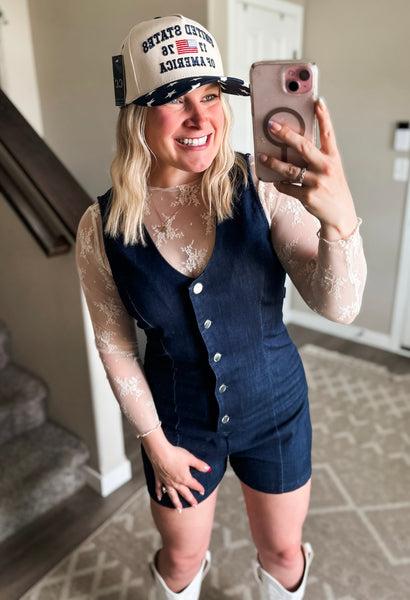 Bluebird Denim Romper