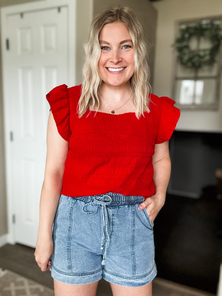 PREORDER Sinclair Smocked Waist Shorts