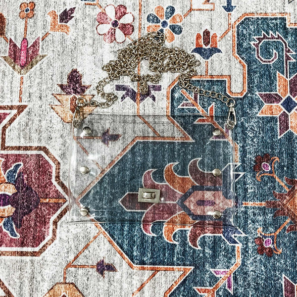 Clear Stadium Bag/Wristlet Set - Green