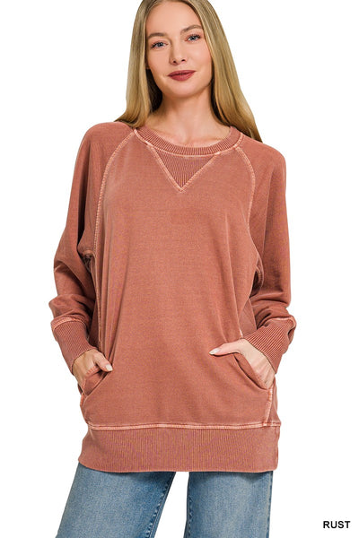 Shea Crewneck Sweatshirt - Rust