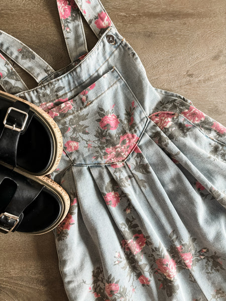 PREORDER Blushing Meadow Floral Overalls