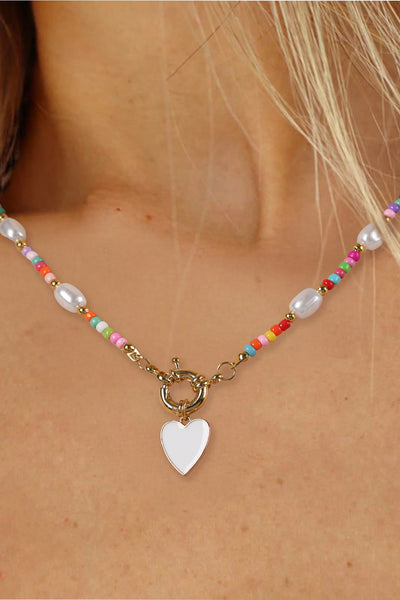 Sweetheart Beaded Necklace