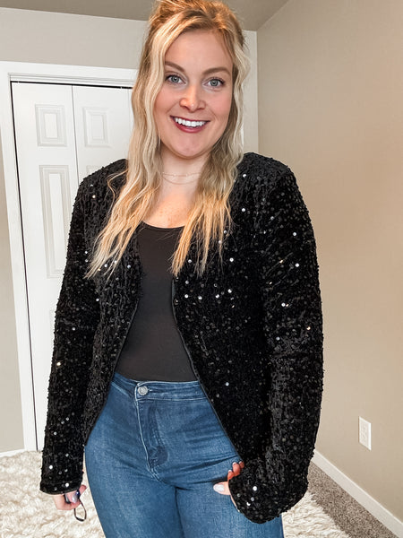 Pop The Bubbly Sequin Top - SIZE MEDIUM