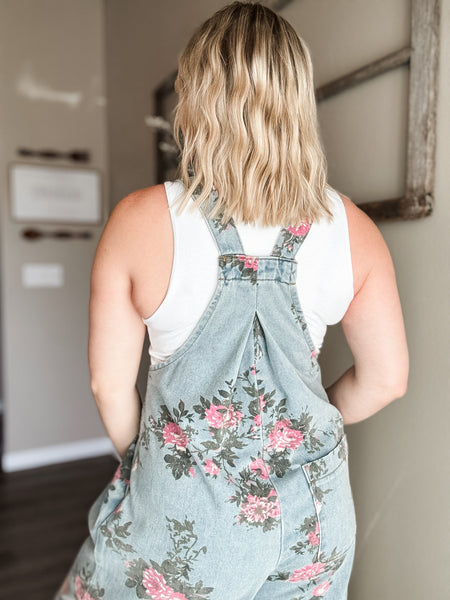 PREORDER Blushing Meadow Floral Overalls