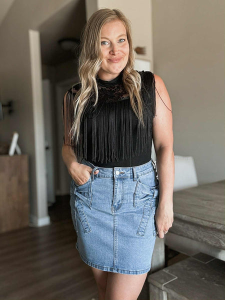 Charli Denim Mini Skirt