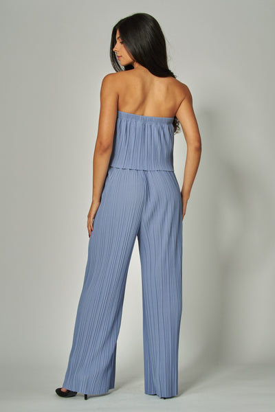 Venezia Pleated Strapless Jumpsuit