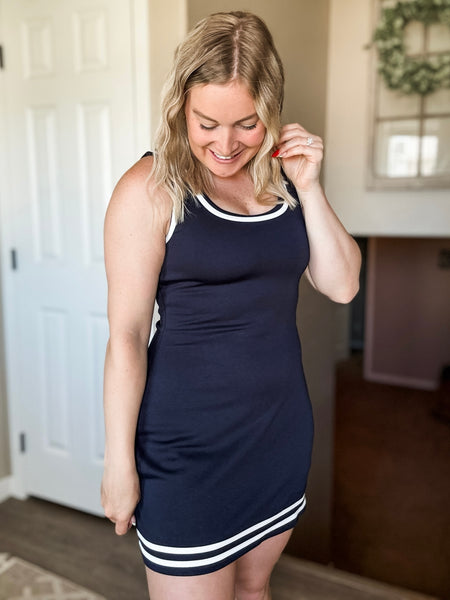 Fairway Social Skort Dress - Navy
