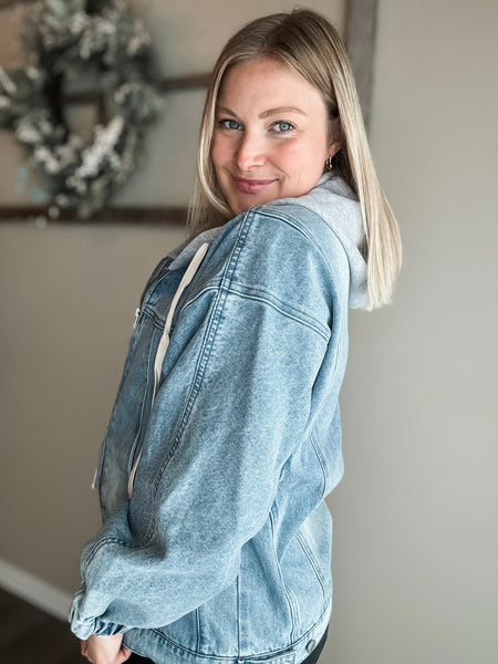 Lindie Mineral Wash Hoodie Jacket