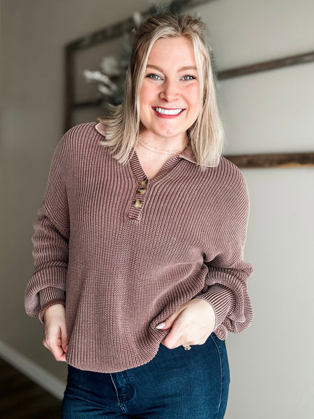 PREORDER Zoie Knit Collared Sweater