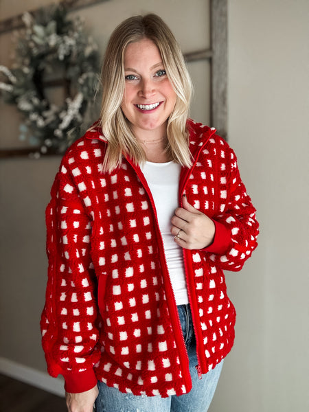 PREORDER Malli Plaid Sherpa Jacket