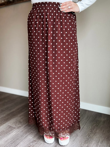 PREORDER Lovett Polka Dot Lace Skirt