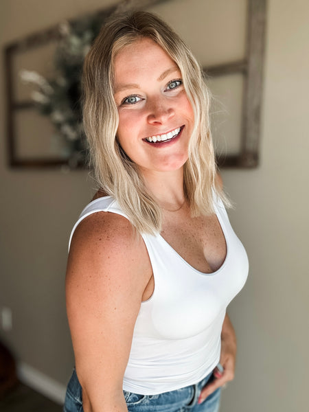 Liv Seamless Tank Top - White