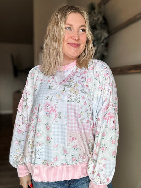 Corinne Patchwork Pullover