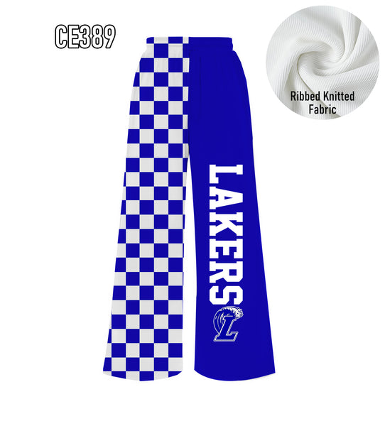 PREORDER Spiritwear Checkered Split Leg Bottom - LAKERS