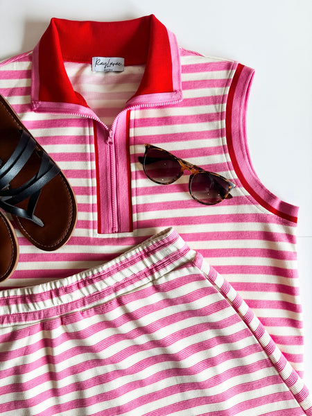 PREORDER First Serve Stripe Skort Set