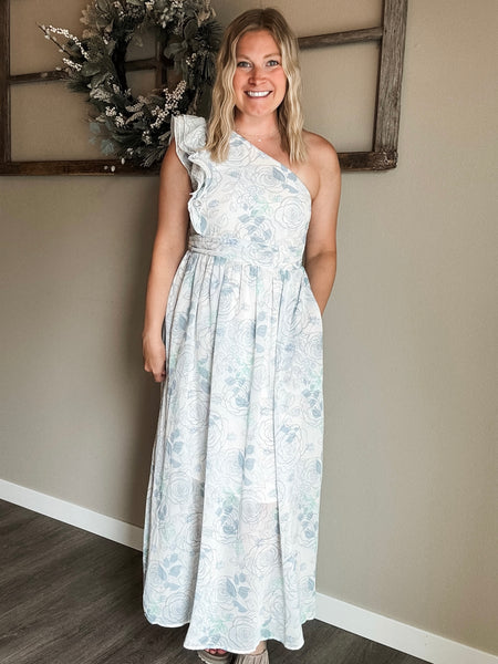 PREORDER Mireya One Shoulder Floral Dress